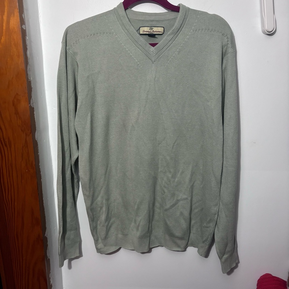 Tommy Bahama Trifecta V-Neck SILK Cotton Jumper Sweater